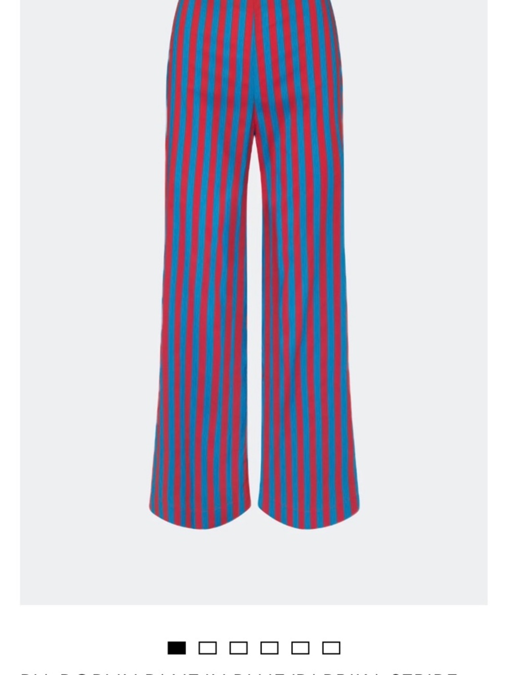 Simon Miller PIA POPLIN PANT IN BLUE/PAPRIKA STRIPE - size 6